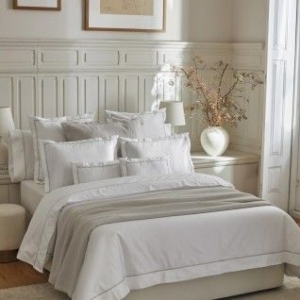 Donsovertrek + slopen white/beige