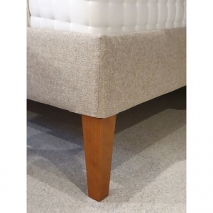 Hoofdbord+bedkader+inlegboxen beige