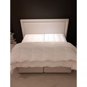 Duo boxspring+poten+hoofdbord beige