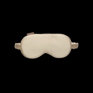 Slaapmasker zijde champagne
