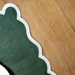 Placemat linnen 10 forest green