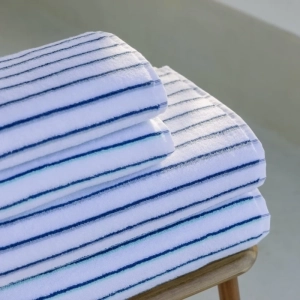 handdoek streep 02 green/blue